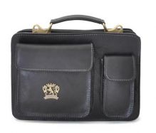 p�nska ko�en� aktovka Pratesi Milano small 2