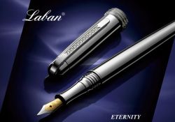 Laban strieborn plniace pero so Swarovski zirknmi ETERNITY 1