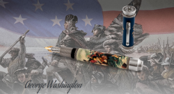 ru�ne malovan� strieborn� plniace pero George Washington