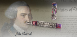 luxusn� strieborn� plniace pero John Hancock