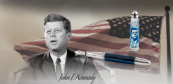 luxusn strieborn plniace pero John F. Kennedy