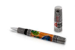 luxusn� ru�ne malovan� roller striebro, perle� Le Mans