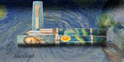 luxusn� ru�ne malovan� plniace pero so zlatom Van Gogh