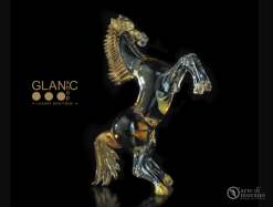 umeleck socha z Murano skla k kritl, zlato 10