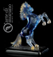 umeleck socha z Murano skla vzpnajc sa k na podstavci modr 22 - www.glancshop.sk