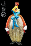 umeleck figrka klauna z Murano skla vka 29cm 2