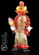 umeleck figrka klauna z Murano skla vka 26cm 4