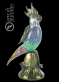 umeleck socha z Murano skla papagj na podstavci 24 - www.glancshop.sk
