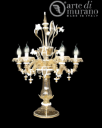 luxusn stolov lampa z Murano skla vka 70cm, priemer 55cm pre 6 iaroviek - www.glancshop.sk