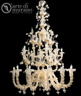 luxusn luster z Murano skla priemer 145cm, vka 210cm zlat 2 - www.glancshop.sk