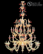 luxusn luster z Murano skla priemer 175cm, vka 230cm krit, zlato 3 . pohlad 1 - www.glancshop.sk