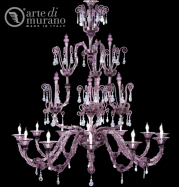 luxusn luster z Murano skla priemer 180cm, vka 185cm ametyst 13 - www.glancshop.sk