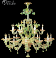 luxusn luster z Murano skla priemer 130cm, vka 130cm 14