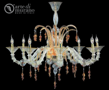 luxusn luster z Murano skla priemer 100cm, vka 90cm krit jantr 19 - www.glancshop.sk