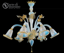 luxusn luster z Murano skla priemer 90cm, vka 85cm 24