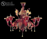 luxusn� luster z Murano skla priemer 85cm, v��ka 85cm �erven�, zlat� 25 - www.glancshop.sk