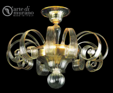 luxusn luster z Murano skla priemer 60cm, vka 48cm 32