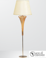 luxusn stojaca lampa z Murano skla vka 190cm, jantrov 1