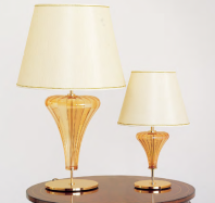 luxusn stolov lampa z Murano skla vka 48cm jantr 3