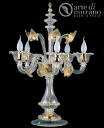 luxusn stolov lampa z Murano skla priemer 50cm, vka 68cm