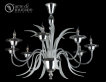 luxusn luster z Murano skla priemer 110cm, vka 90cm strieborn 42 - www.glancshop.sk