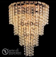 luster z Murano skla priemer 80cm, v��ka 130cm zlat� 43