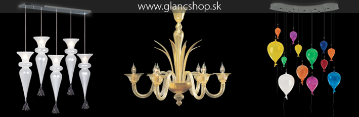 luxusn svetla z murano skla Arte di Murano, www.glancshop.cz