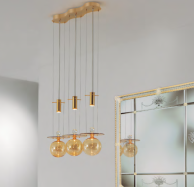 modern� z�vesn� svetlo z Murano skla 124x24x150cm 7