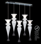 modern� z�vesn� svetlo z Murano skla 90x15cm, v��ka 140cm 12