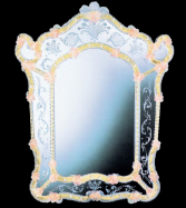 luxusn umeleck zrkadlo z Murano skla 70x90cm 4