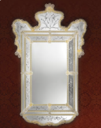 luxusn umeleck zrkadlo z Murano skla 86x137cm 5 - www.glancshop.sk
