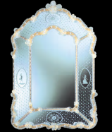 luxusn umeleck zrkadlo z Murano skla 60x80cm 6