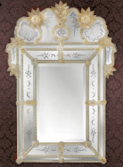 luxusn umeleck zrkadlo z Murano skla 90x126cm 11 - www.glancshop.sk