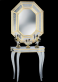 luxusn umeleck zrkadlo z Murano skla 80x100cm so stolkom 17 - www.glancshop.sk