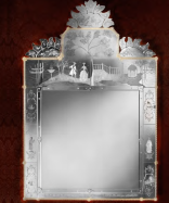 luxusn umeleck zrkadlo z Murano skla 132x192cm 19 - www.glancshop.sk
