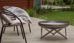 dizajnov� kovov� prenosn� ohnisko Super XXL nerez