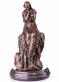 bronzov socha Sediaci ena v dlhch atch - pohlad 1 - www.glancshop.sk