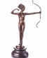 bronzov socha Art Deco ena s lukom - pohlad 1 - www.glancshop.sk