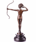 bronzov socha Art Deco ena s lukom - pohlad 2 - www.glancshop.sk