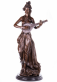 velk bronzov socha ena s lutnou - pohlad 1 - www.glancshop.sk