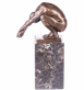 bronzov� socha na podstavci Plavec - pohlad 1 - www.glancshop.sk