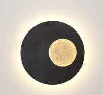 dizajnov� n�stenn� svietidlo LUNA zlat� priemer 40cm