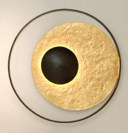 dizajnov� n�stenn� svietidlo SATELIT zlat� priemer 90cm