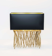 dizajnov� stoln� lampa CAPRI long �iernozlat�