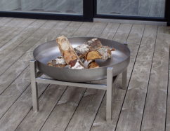 dizajnov� kovov� prenosn� ohnisko CUBE S nerez