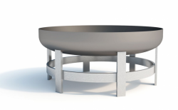 dizajnov� kovov� prenosn� ohnisko FLAME XXL nerez