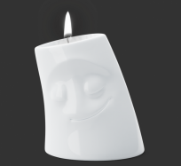 biely porcel�nov� svietnik Maznav� 2