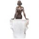 bronzov socha ena kombincia s bielym mramorom 30 - pohlad 3 - www.glancshop.sk