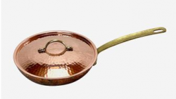 meden� poc�novan� panvica s pokrievkou priemer 20 cm