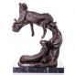 bronzov socha na mramorovom podstavci Leopardy 56 - pohlad 3 - www.glancshop.sk